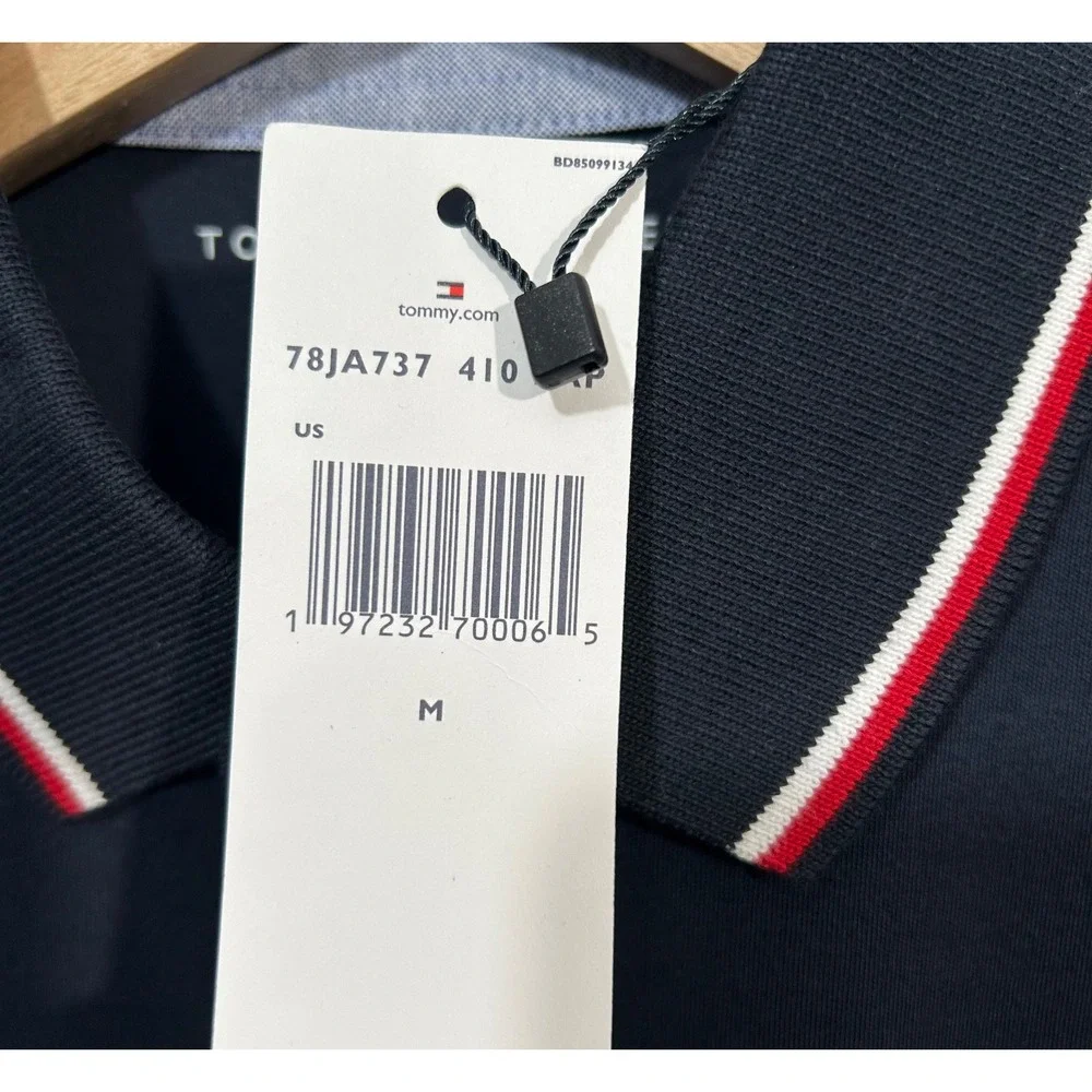 Tommy Hilfiger Men's Cotton Polo Shirt Size M Desert‎ Sky Soft Stretchy Fabric